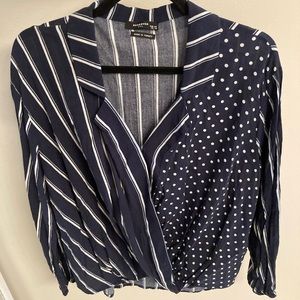 Blue/Navy Collar Blouse